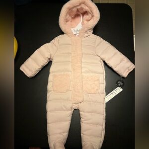 Pink Puffer snowsuit for baby